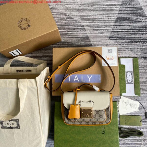 Replica Gucci 658487 Padlock Mini Bag Beige 5