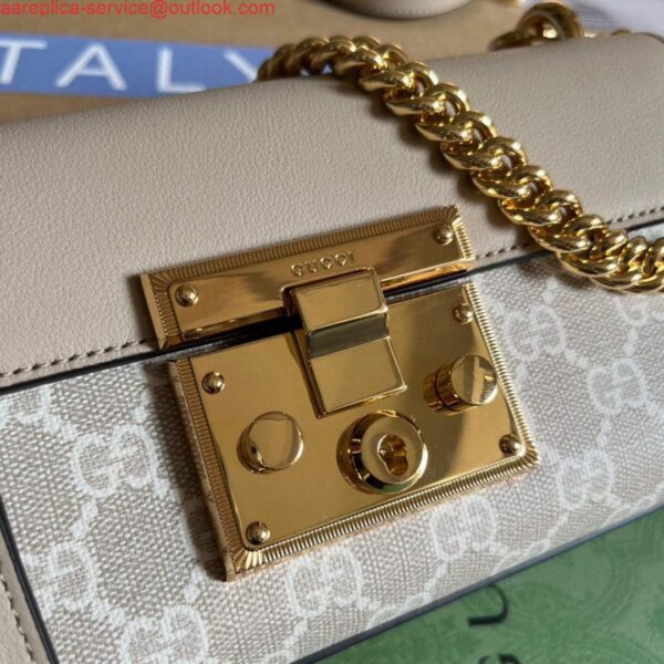 Replica Gucci 735103 Padlock Mini shoulder bag Beige 8