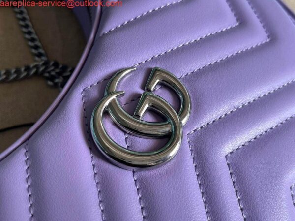 Replica Gucci 699514 GG Marmont half-moon-shaped mini bag Lilac purple 6