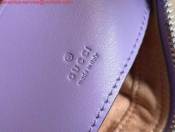 Replica Gucci 699514 GG Marmont half-moon-shaped mini bag Lilac purple 10