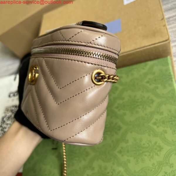 Replica Gucci 699515 GG Marmont Mini Top Handle Bag Light pink 7