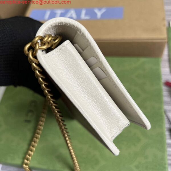 Replica Adidas x Gucci ‎621892 wallet with chain Off-white and red leather 5