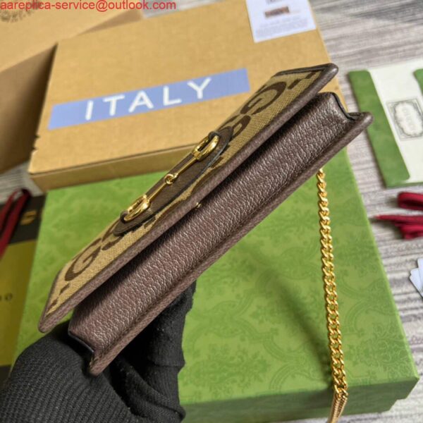 Replica Gucci 621892 Gucci Horsebit 1955 Chain Wallet Brown 7