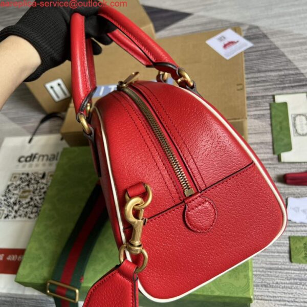 Replica Adidas x Gucci 702397 mini duffle bag Red 5