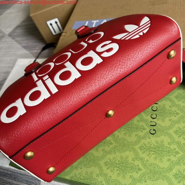 Replica Adidas x Gucci 702397 mini duffle bag Red 8