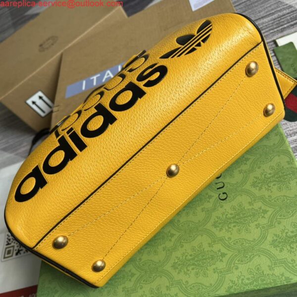 Replica Adidas x Gucci 702397 mini duffle bag yellow 8