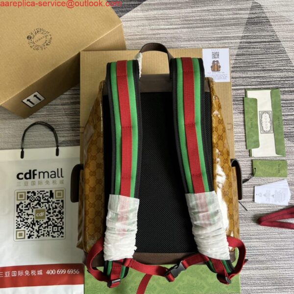 Replica Adidas x Gucci backpack ‎495563 Beige and brown 4