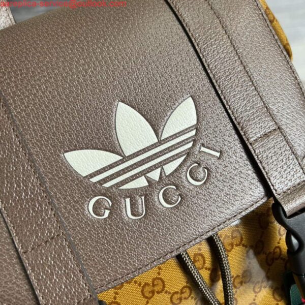 Replica Adidas x Gucci backpack ‎495563 Beige and brown 6