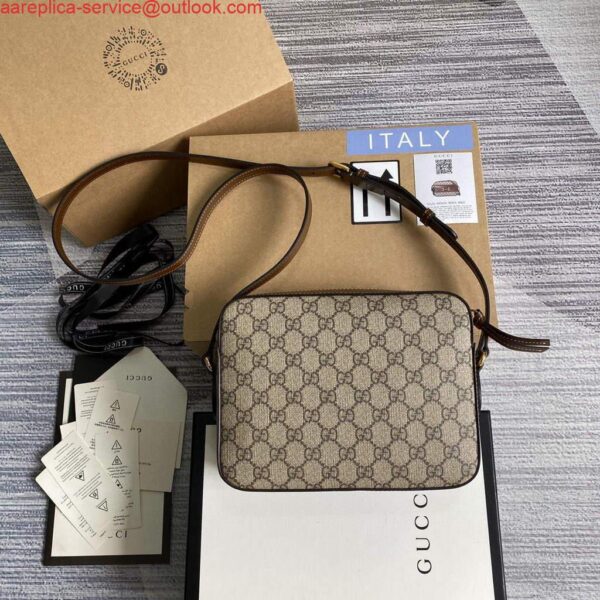 Replica Gucci 645454 Gucci Horsebit 1955 small shoulder bag Biege and brown