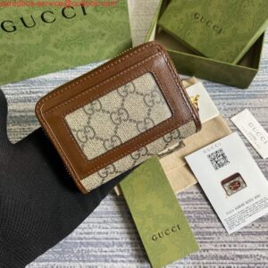 Replica Gucci ‎‎658549 Gucci Horsebit 1955 Card Case Brown