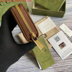 Replica Gucci ‎‎658549 Gucci Horsebit 1955 Card Case Brown 2