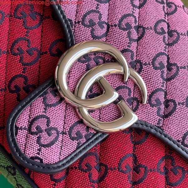 Replica Gucci 443497 GG Marmont Multicolor small shoulder bag Red Purple 5