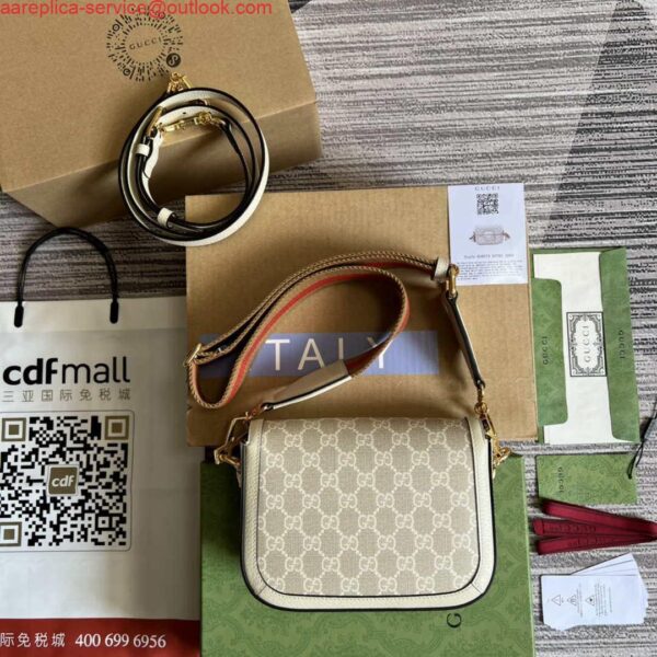 Replica Gucci 658574 Gucci Horsebit 1955 Mini Bag beige leather 3