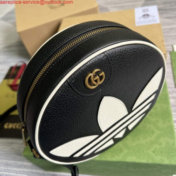 Replica Adidas x Gucci Ophidia shoulder bag 702626 Black leather 5