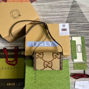 Replica Gucci 699296 Gucci Horsebit 1955 jumbo GG mini bag Brown