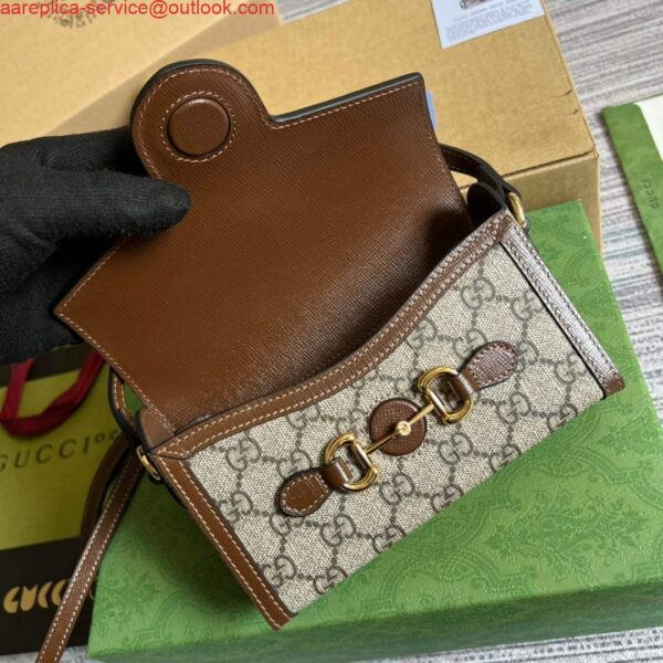 Replica Gucci 699296 Gucci Horsebit 1955 mini bag Brown 8