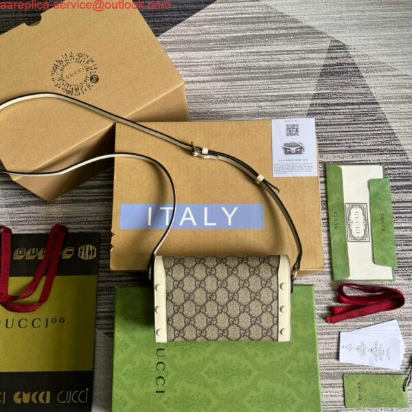 Replica Gucci 699296 Gucci Horsebit 1955 mini bag White 3