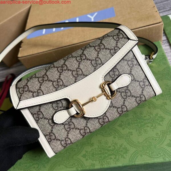 Replica Gucci 699296 Gucci Horsebit 1955 mini bag White 5