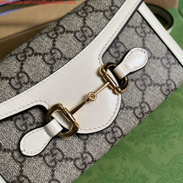 Replica Gucci 699296 Gucci Horsebit 1955 mini bag White 6