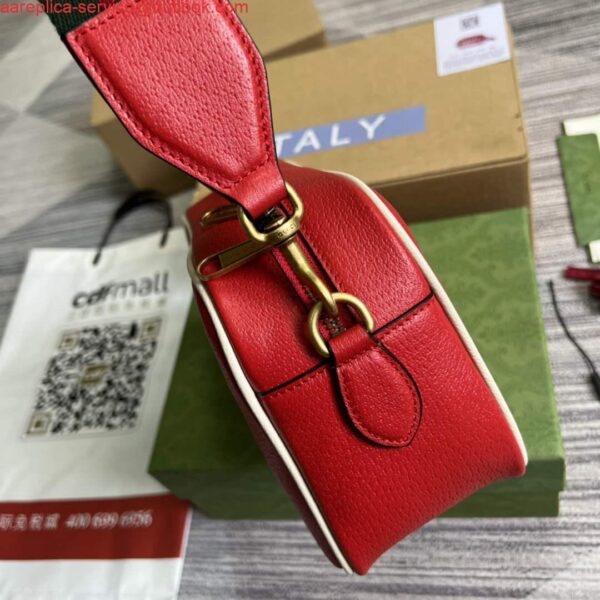 Replica Adidas x Gucci small shoulder bag 702427 Red leather 4