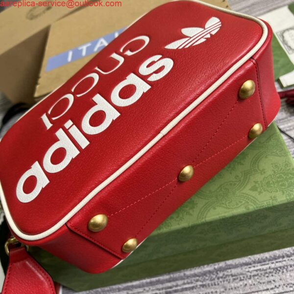 Replica Adidas x Gucci small shoulder bag 702427 Red leather 8