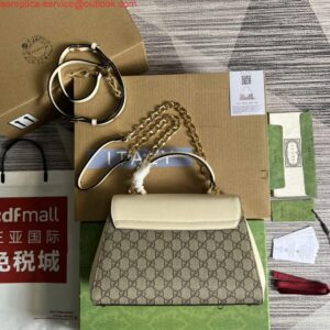 Replica Gucci 702049 Horsebit 1955 Medium Bag Beige White