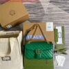 Replica Gucci 443497 GG Marmont Small Shoulder Bag Green Brown 2