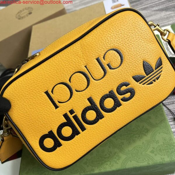 Replica Adidas x Gucci small shoulder bag 702427 Yellow leather 5