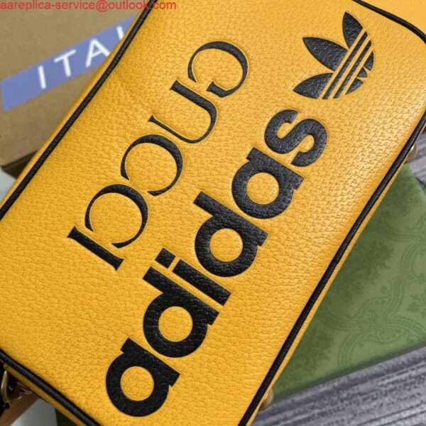 Replica Adidas x Gucci small shoulder bag 702427 Yellow leather 8