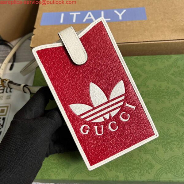 Replica Gucci 702203 Adidas x Gucci phone case Red 5