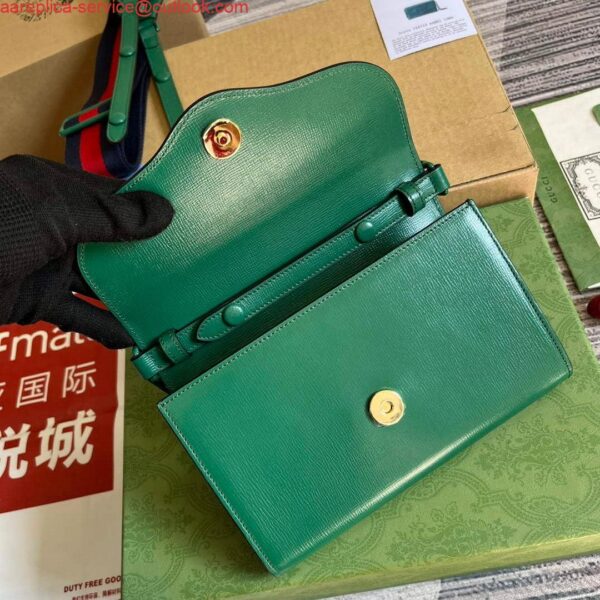 Replica Gucci 724713 Gucci Horsebit 1955 mini bag Green 9