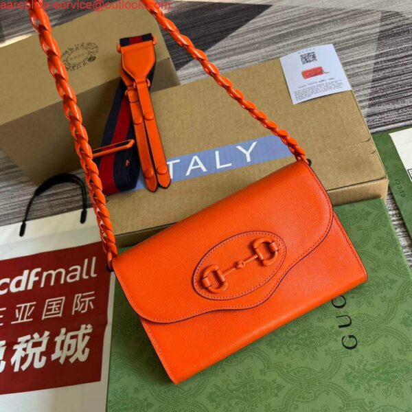 Replica Gucci 724713 Gucci Horsebit 1955 mini bag Orange 4