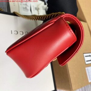 Replica Gucci 446744 GG Marmont Matelassé Mini Bag Red 2