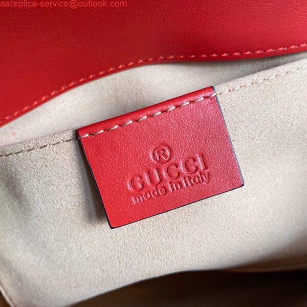 Replica Gucci 446744 GG Marmont Matelassé Mini Bag Red 8