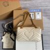 Replica Gucci 446744 GG Marmont Matelassé Mini Bag White 2