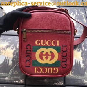 Replica Gucci Red Print Messenger Bag 2