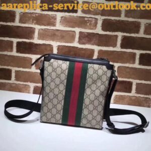 Replica Gucci Web GG Supreme Flat Messenger Bag 2