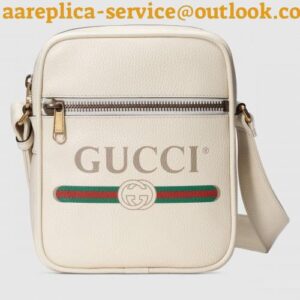 Replica Gucci White Print Messenger Bag