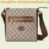 Replica Replica Gucci Black GG Supreme Messenger Bag with Interlocking G