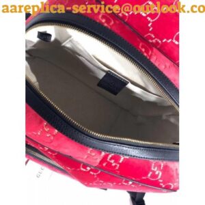 Replica Gucci Red Small GG Velvet Backpack 2