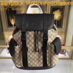 Replica Gucci soft GG supreme canvas backpack 450958 Beige(742401) 2