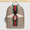 Replica Gucci Web Vintage Canvas Backpack Bag 575063 Beige 2019 2