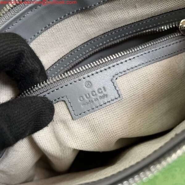 Replica Gucci 406410 GG embossed small messenger bag Grey 10