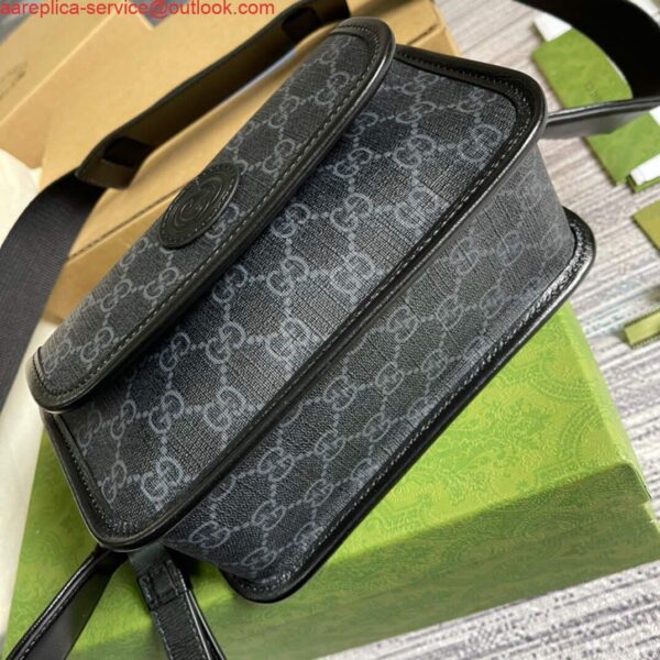 Replica Gucci 674164 Messenger Bag With Interlocking G Black 7