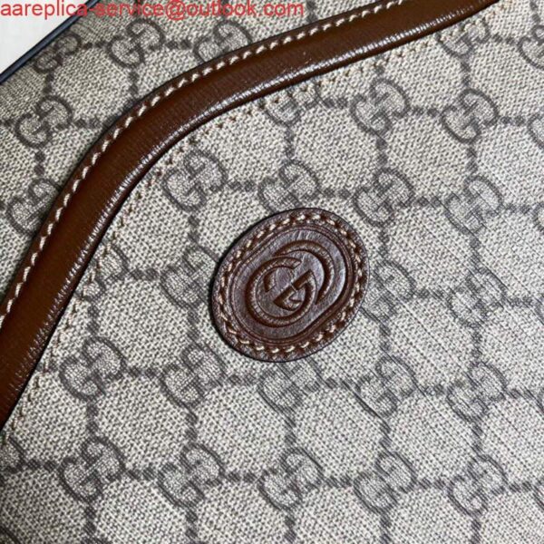 Replica Gucci 675891 Messenger bag with Interlocking G Beige and ebony 6