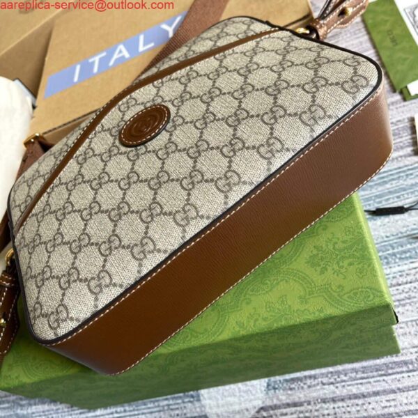 Replica Gucci 675891 Messenger bag with Interlocking G Beige and ebony 7