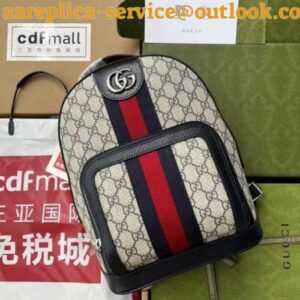 Replica Replica Gucci Ophidia Small Backpack In Blue GG Supreme 2