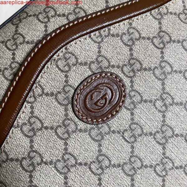 Replica Gucci 675891 Messenger bag with jumbo GG Beige Brown 6