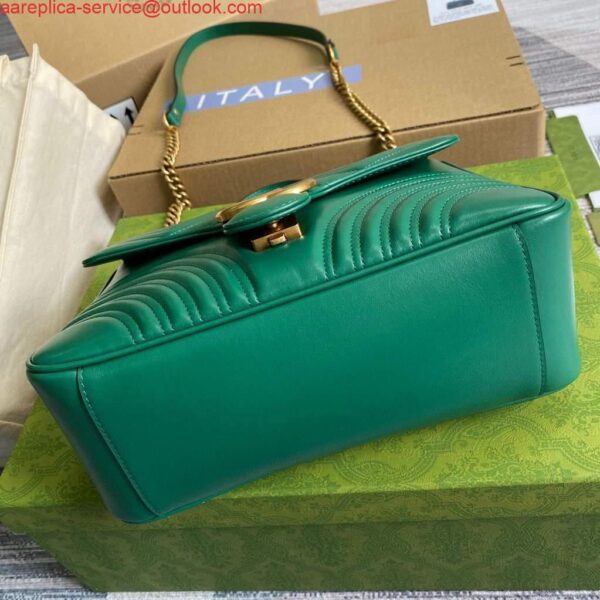 Replica Gucci 498110 GG Marmont Small Top Handle Bag Green 9