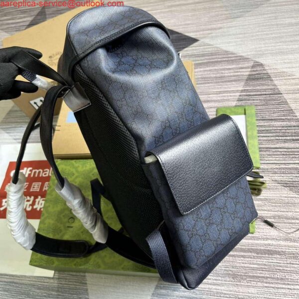 Replica Gucci 598140 Ophidia GG Medium Backpack Blue and black 4